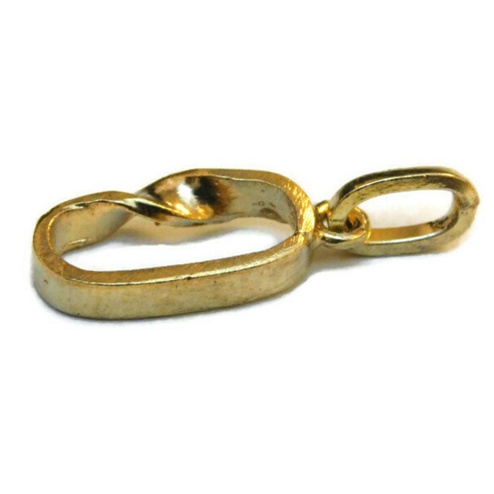 Small Infinity Band Charm Pendant 14k Yellow Gold!! - Picture 3 of 5